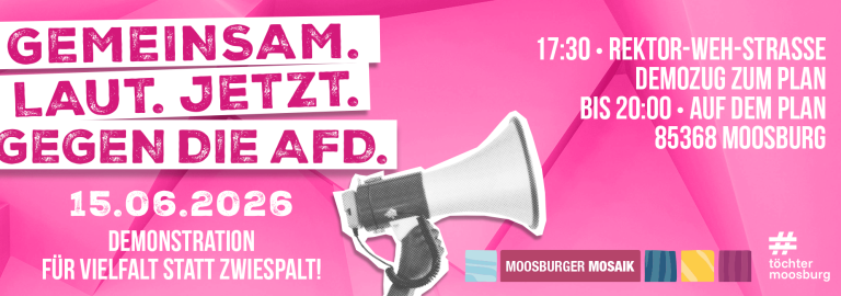 Gemeinsam. Laut. Jetzt. Gegen die AfD. Demo am 15.6.2026